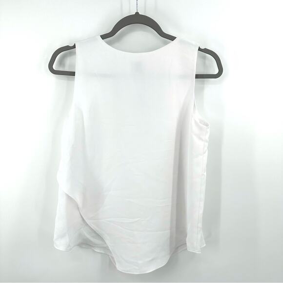 NIC + ZOE Promenade Sleeveless Blouse in white Size Petite Small - Picture 8 of 8
